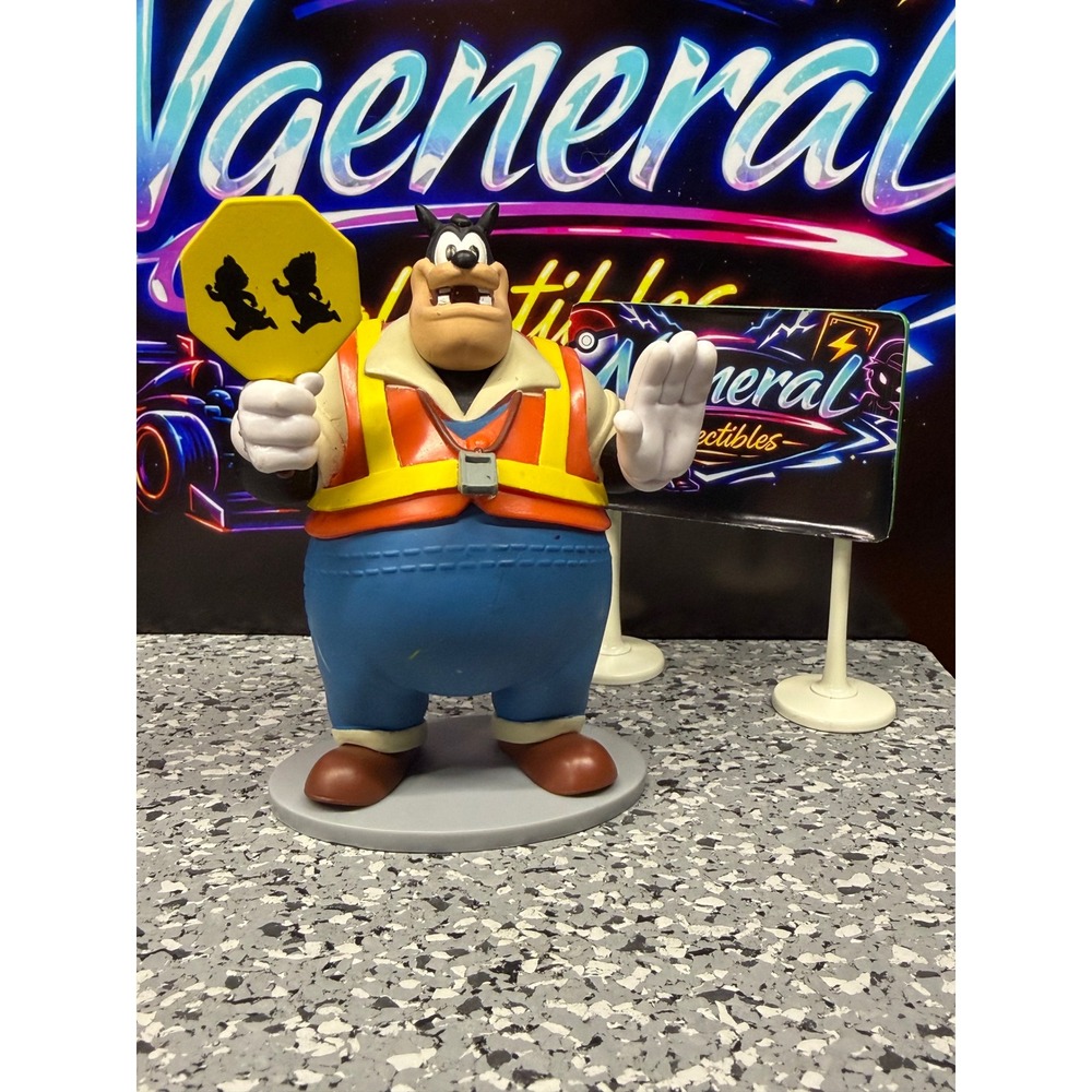 Disney Pete Crossing Guard Figure Goof Troop Construction Safety PVC Collectible